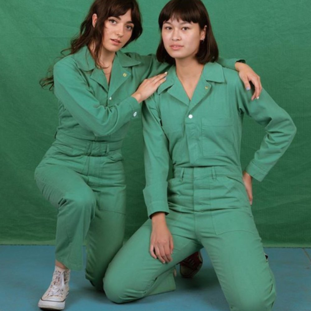 Seafoam Green BBP Long Sleeve Jumpsuit